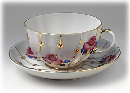 Buy Antique Roses Cup and saucer at GoldenCockerel.com