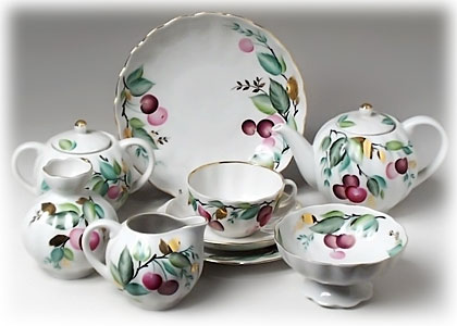 Buy Cherry Tea Set for 6, 23 pc. at GoldenCockerel.com