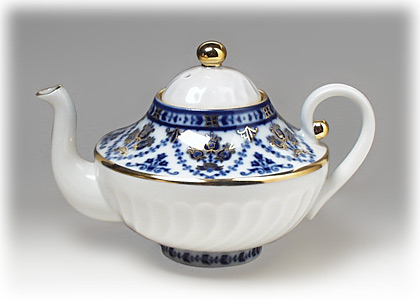 Buy Cobalt Frieze Teapot, small at GoldenCockerel.com