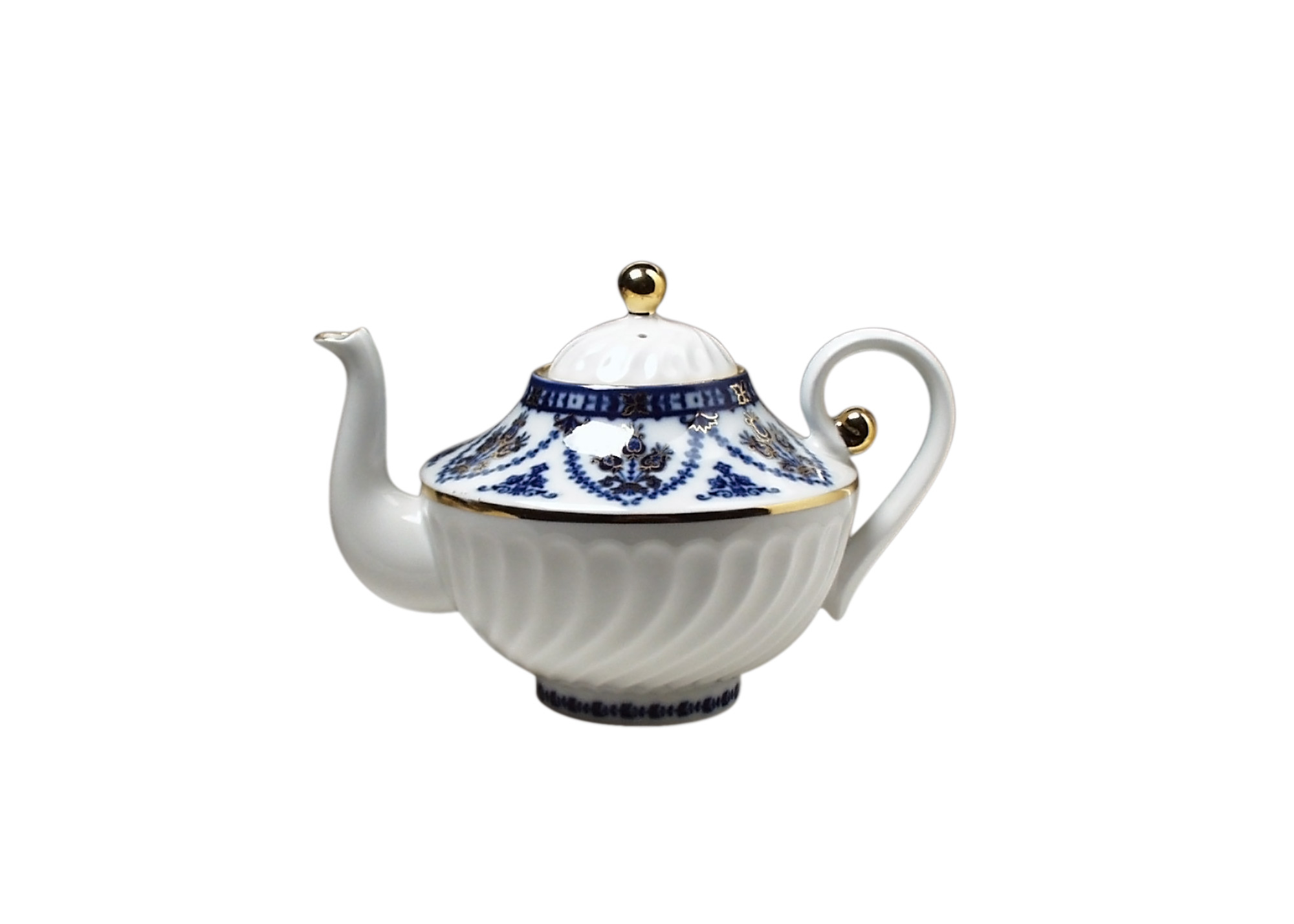 Buy Cobalt Frieze Teapot, large at GoldenCockerel.com