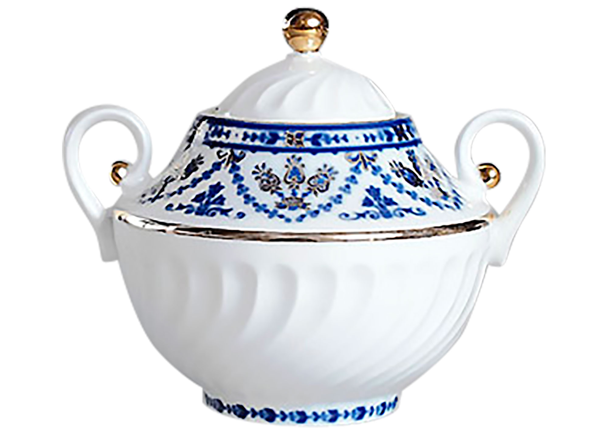 Buy Cobalt Frieze Sugar Bowl at GoldenCockerel.com