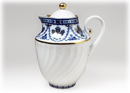 Buy Cobalt Frieze Creamer w Lid at GoldenCockerel.com