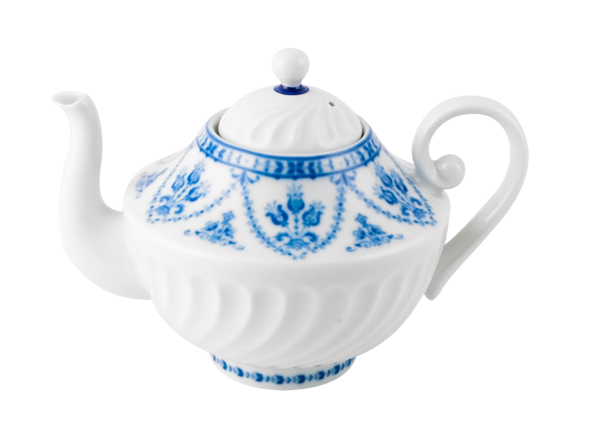 Buy Cobalt Frieze No Gold Teapot, medium at GoldenCockerel.com