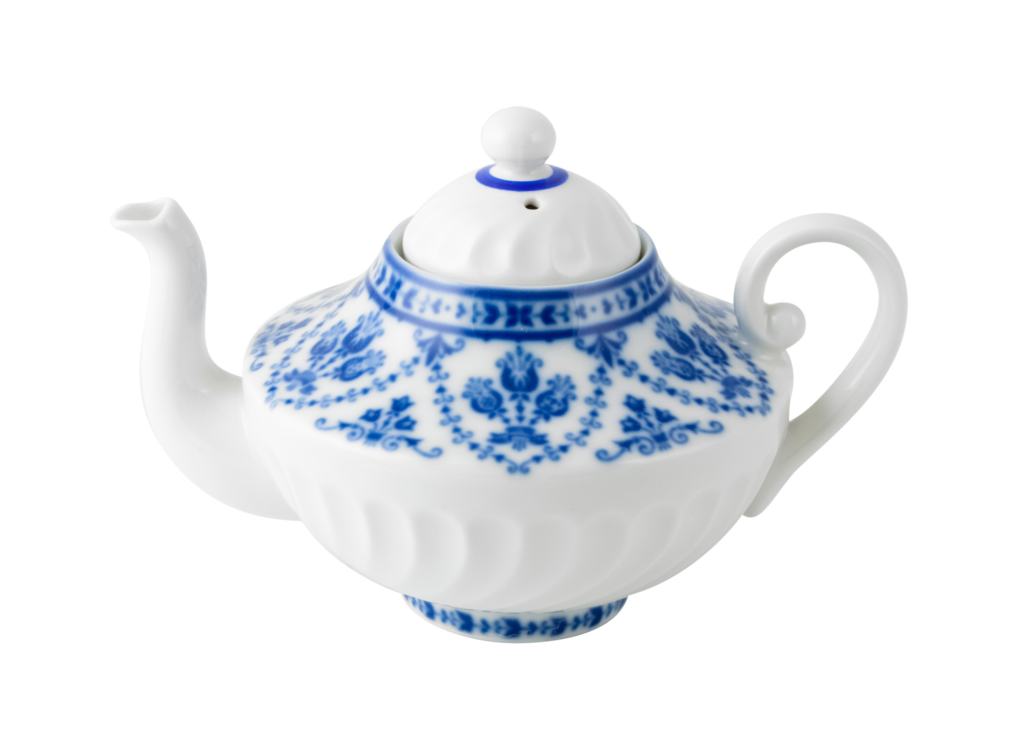 Buy Cobalt Frieze No Gold Teapot small at GoldenCockerel.com