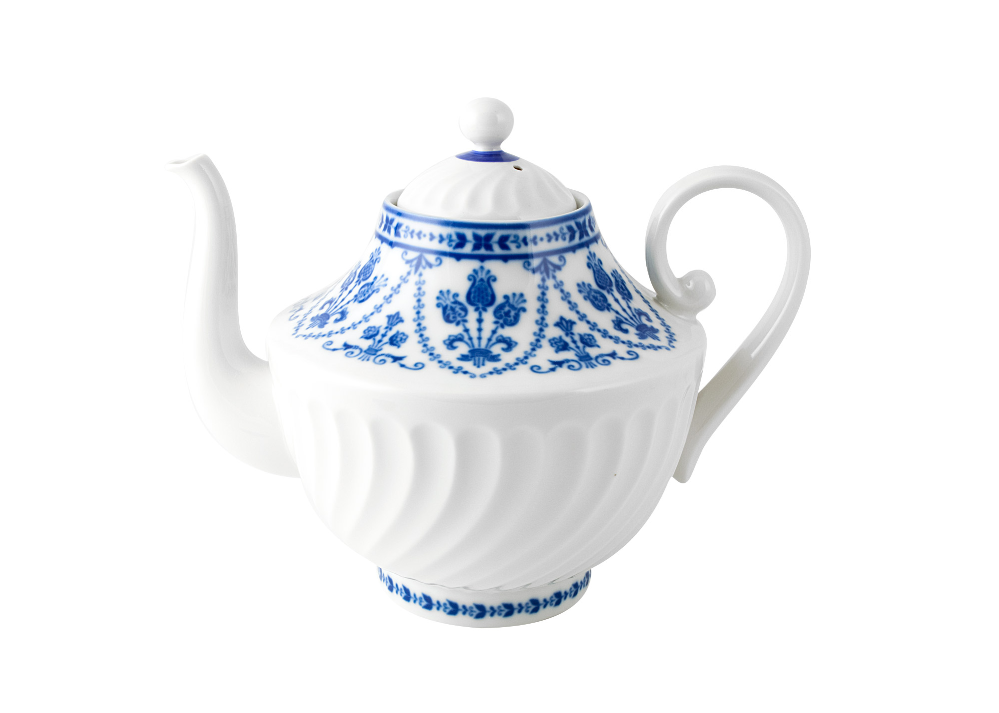 Buy Cobalt Frieze No Gold Teapot Large at GoldenCockerel.com