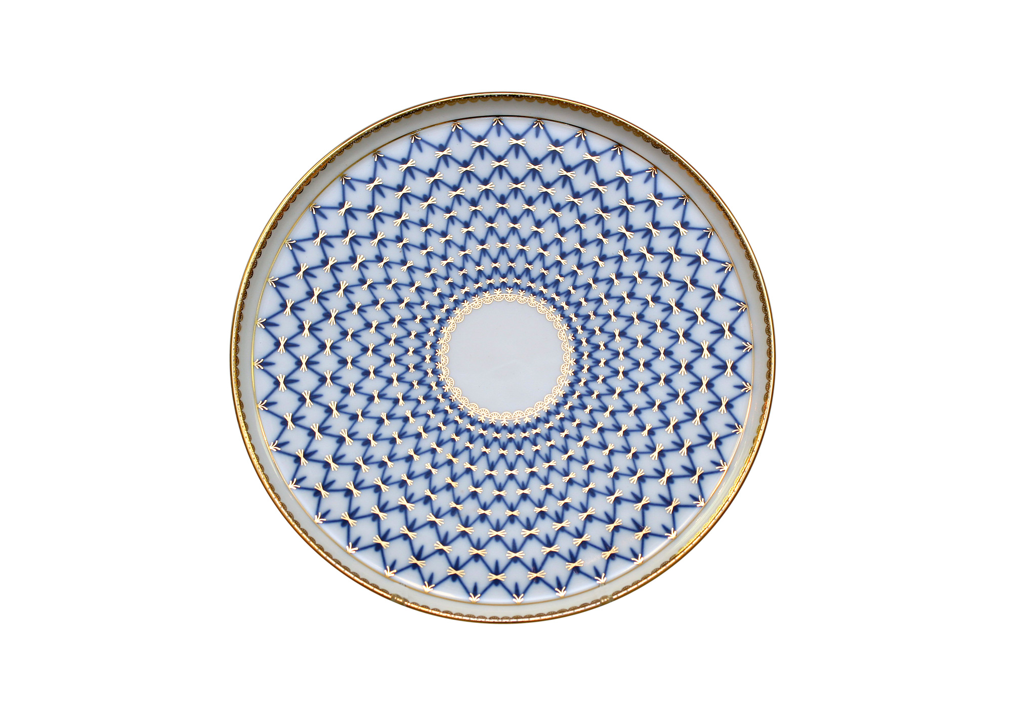 Buy Cobalt Net Coffee Saucer at GoldenCockerel.com