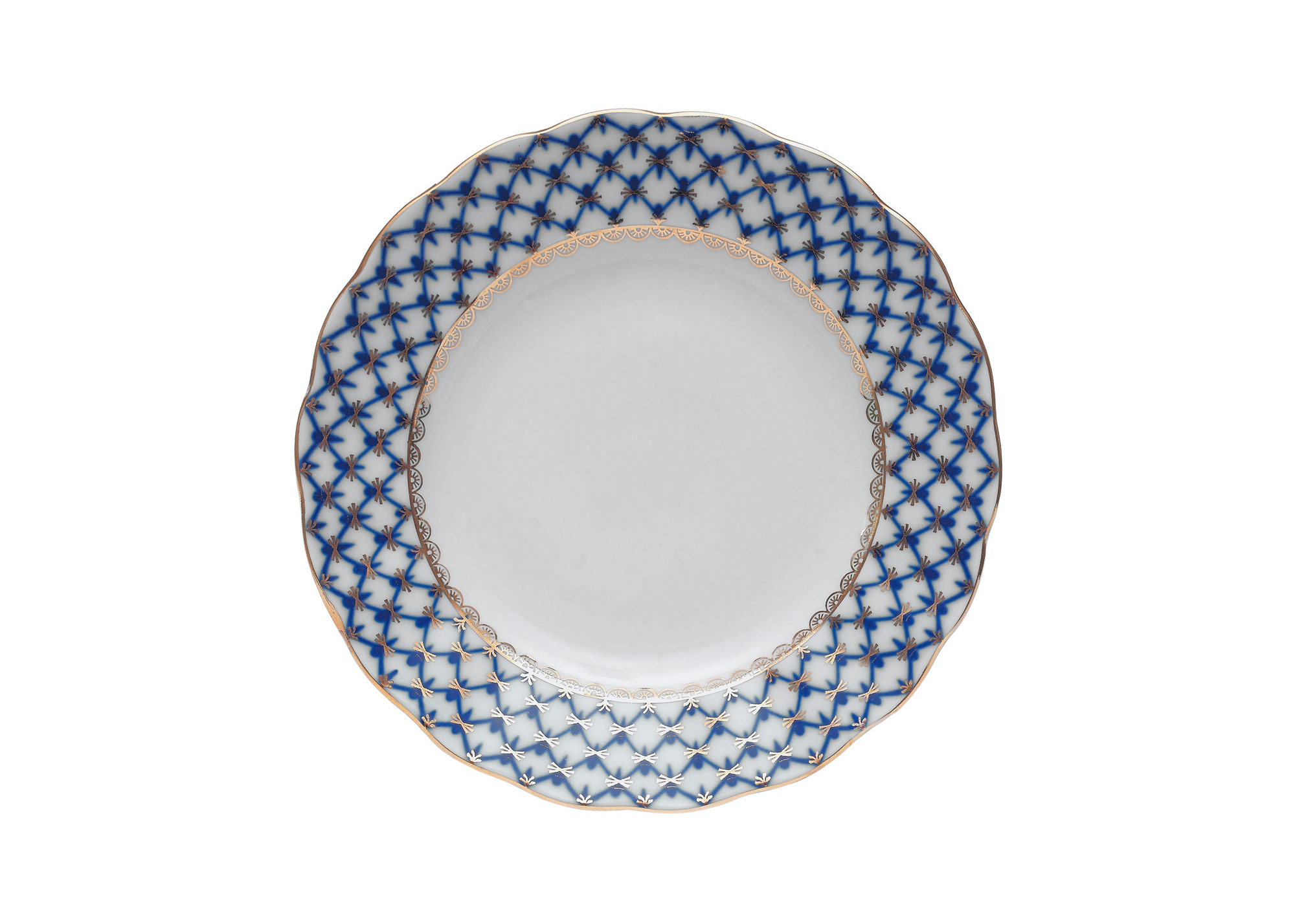 Buy Cobalt Net Dessert Plate Coffee 6" at GoldenCockerel.com