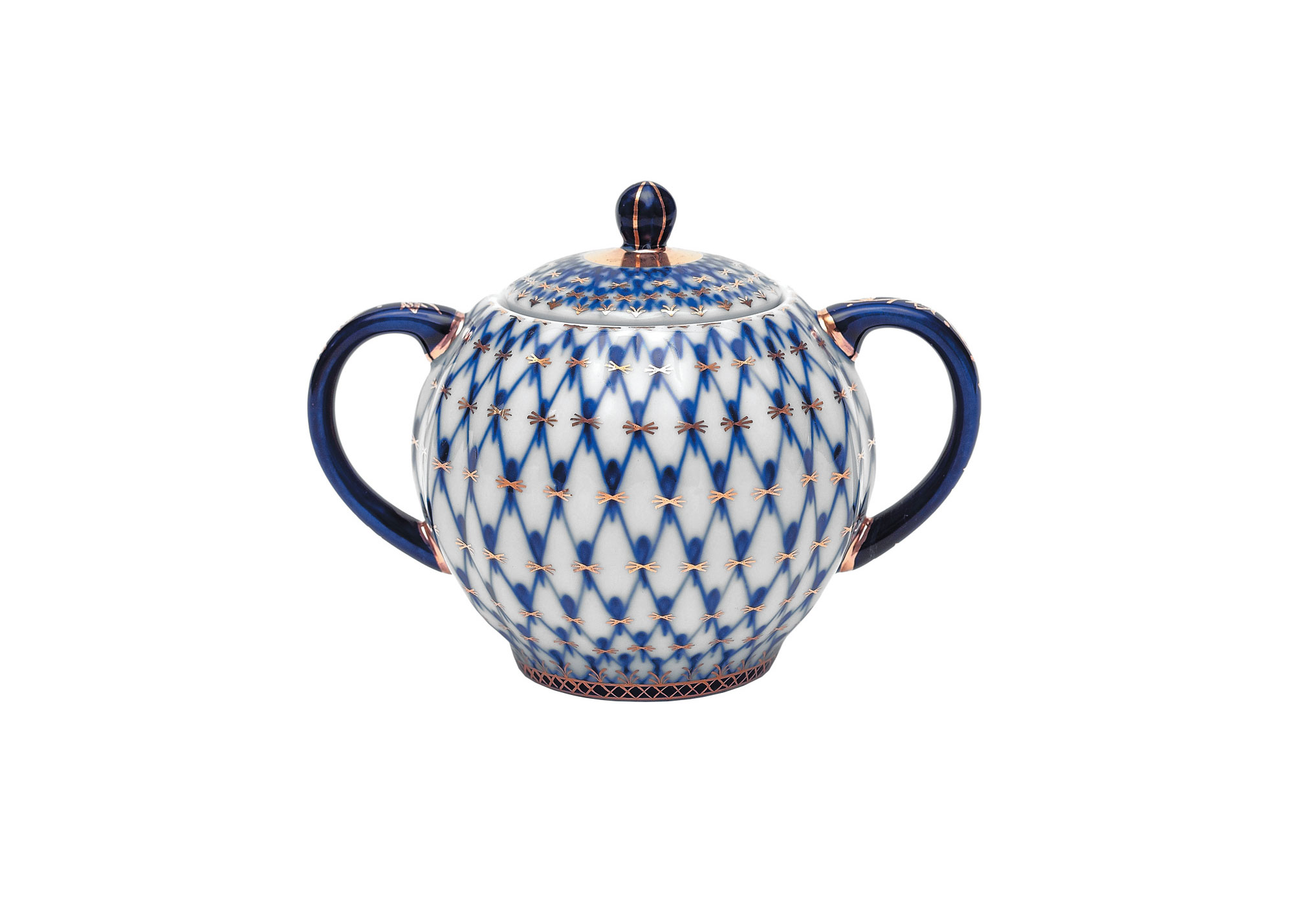 Buy Cobalt Net Sugar Bowl at GoldenCockerel.com