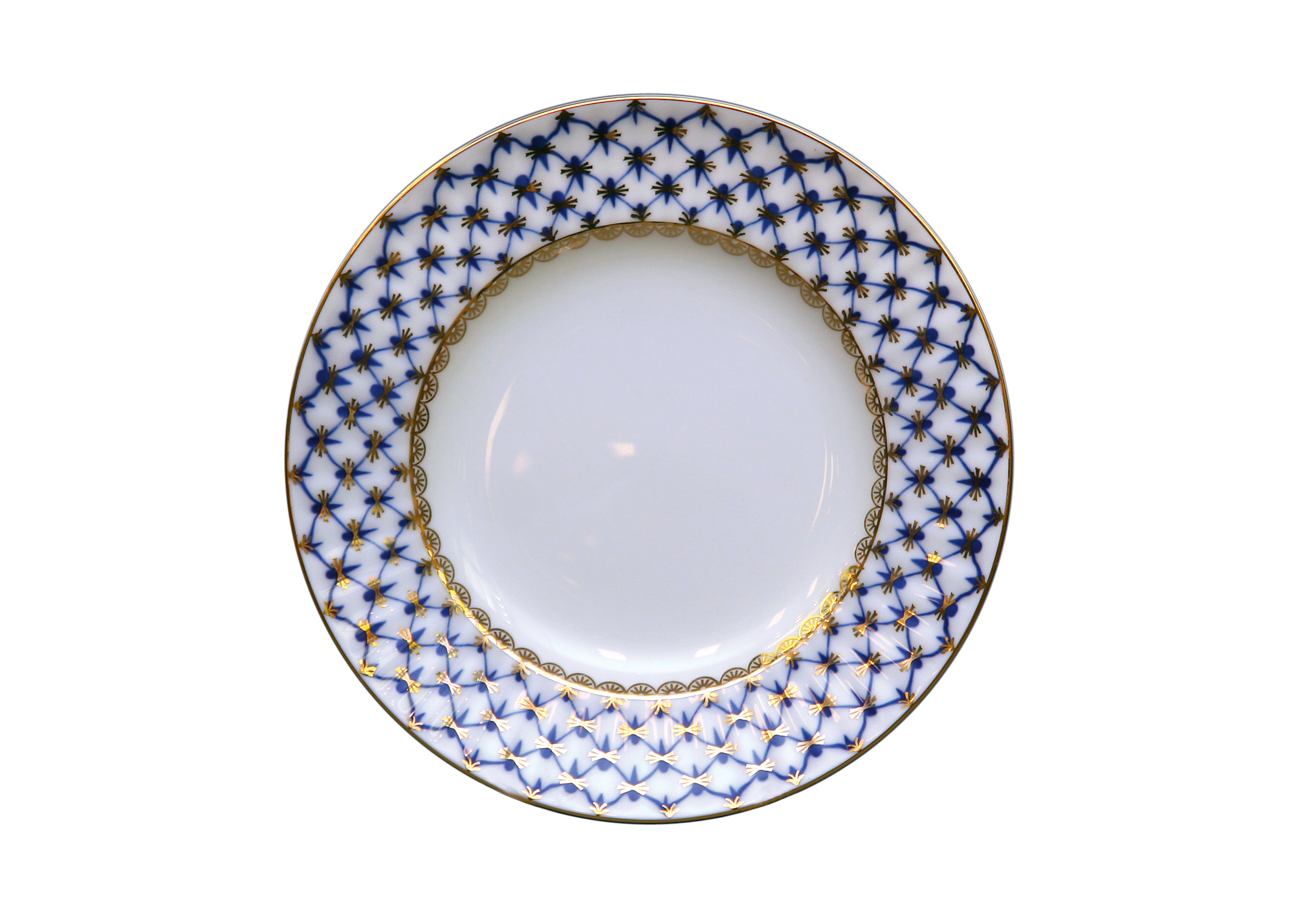 Buy Cobalt Net Dinner Plate 9.5" (flat) at GoldenCockerel.com