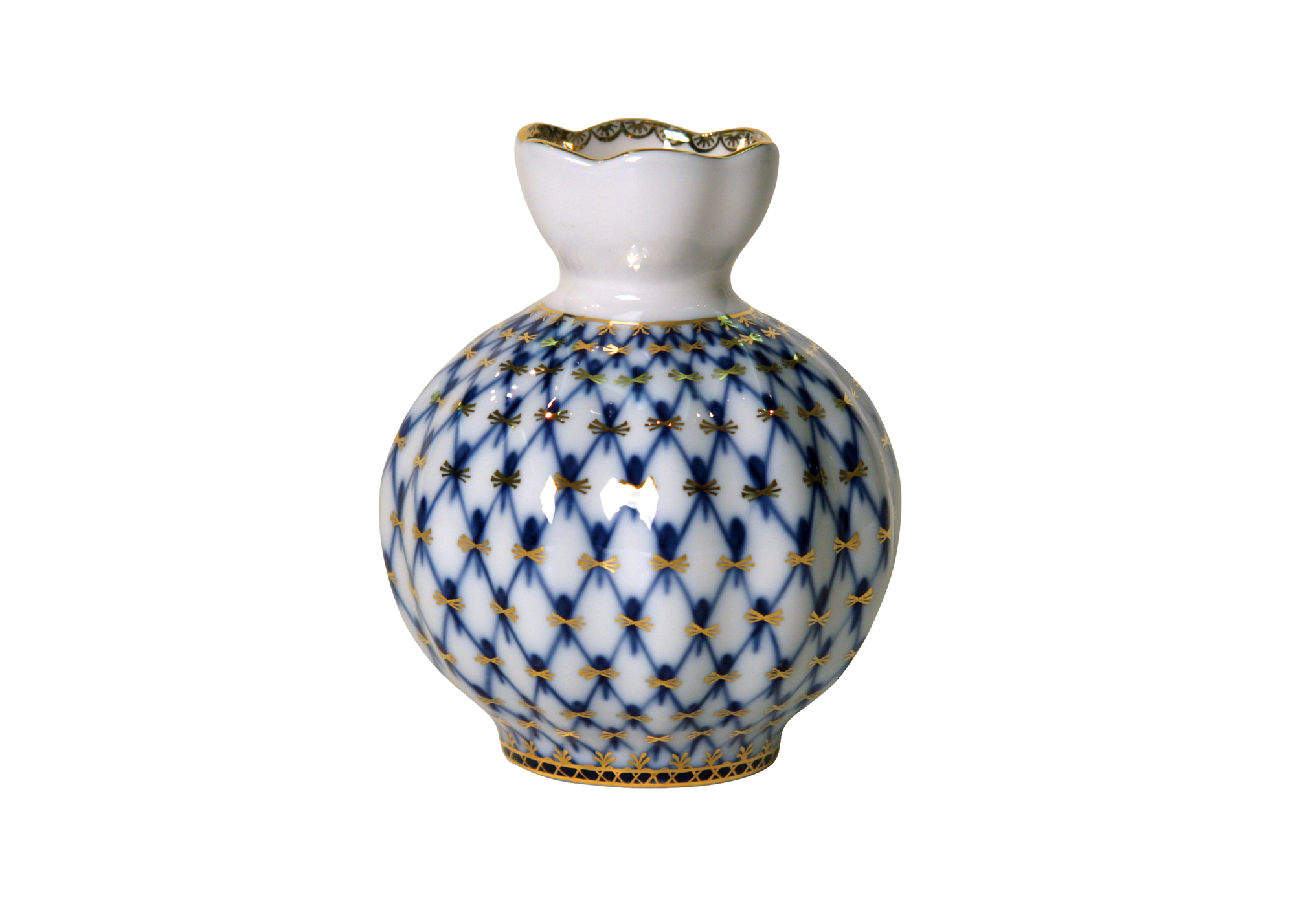 Buy Cobalt Net Flower Vase Tulip at GoldenCockerel.com