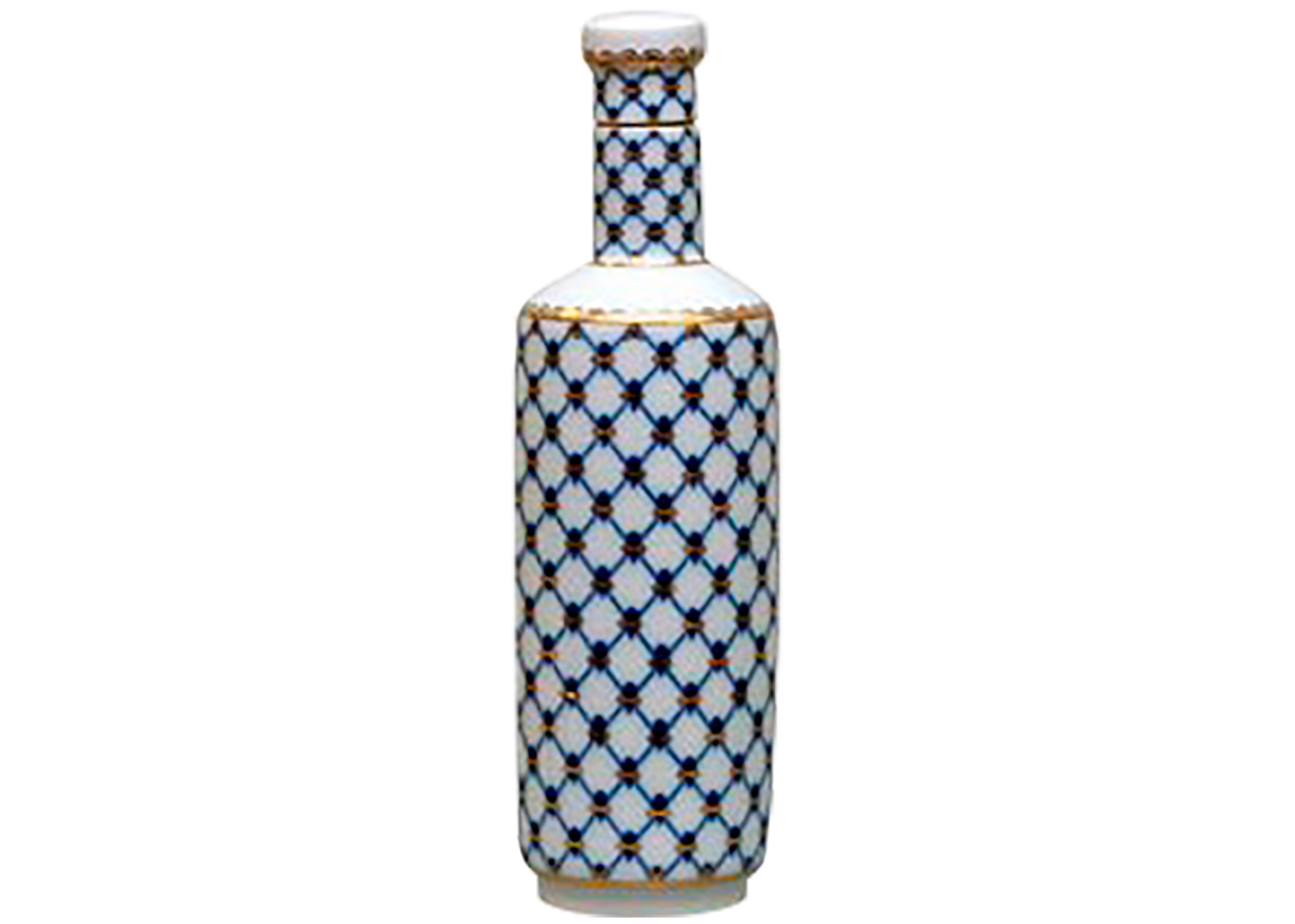 Buy Cobalt Net Decanter, cylindrical at GoldenCockerel.com