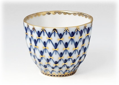 Buy Cobalt Net Handleless cup, coffee (sm. sugar bowl) at GoldenCockerel.com