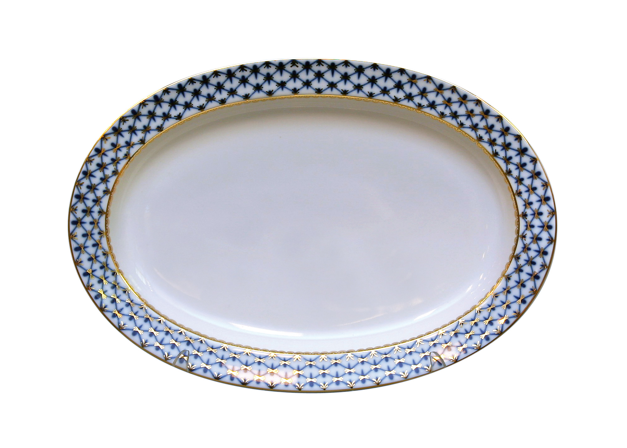 Buy Cobalt Net Oval Platter, 11" at GoldenCockerel.com