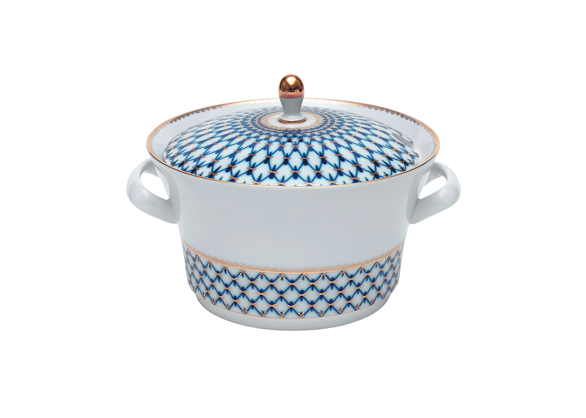 Buy Cobalt Net Soup Tureen at GoldenCockerel.com