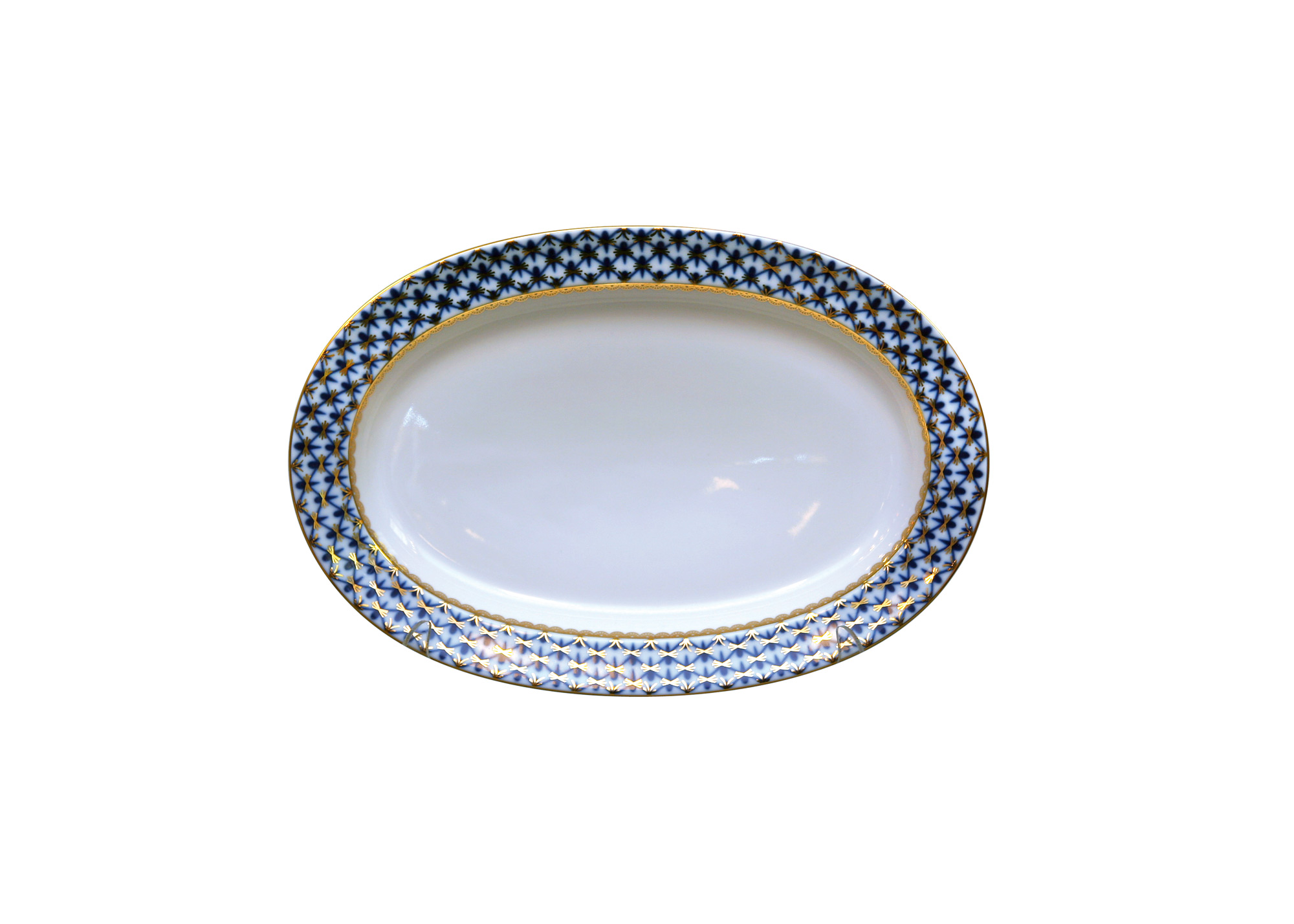 Buy Cobalt Net Oval Platter 10" at GoldenCockerel.com