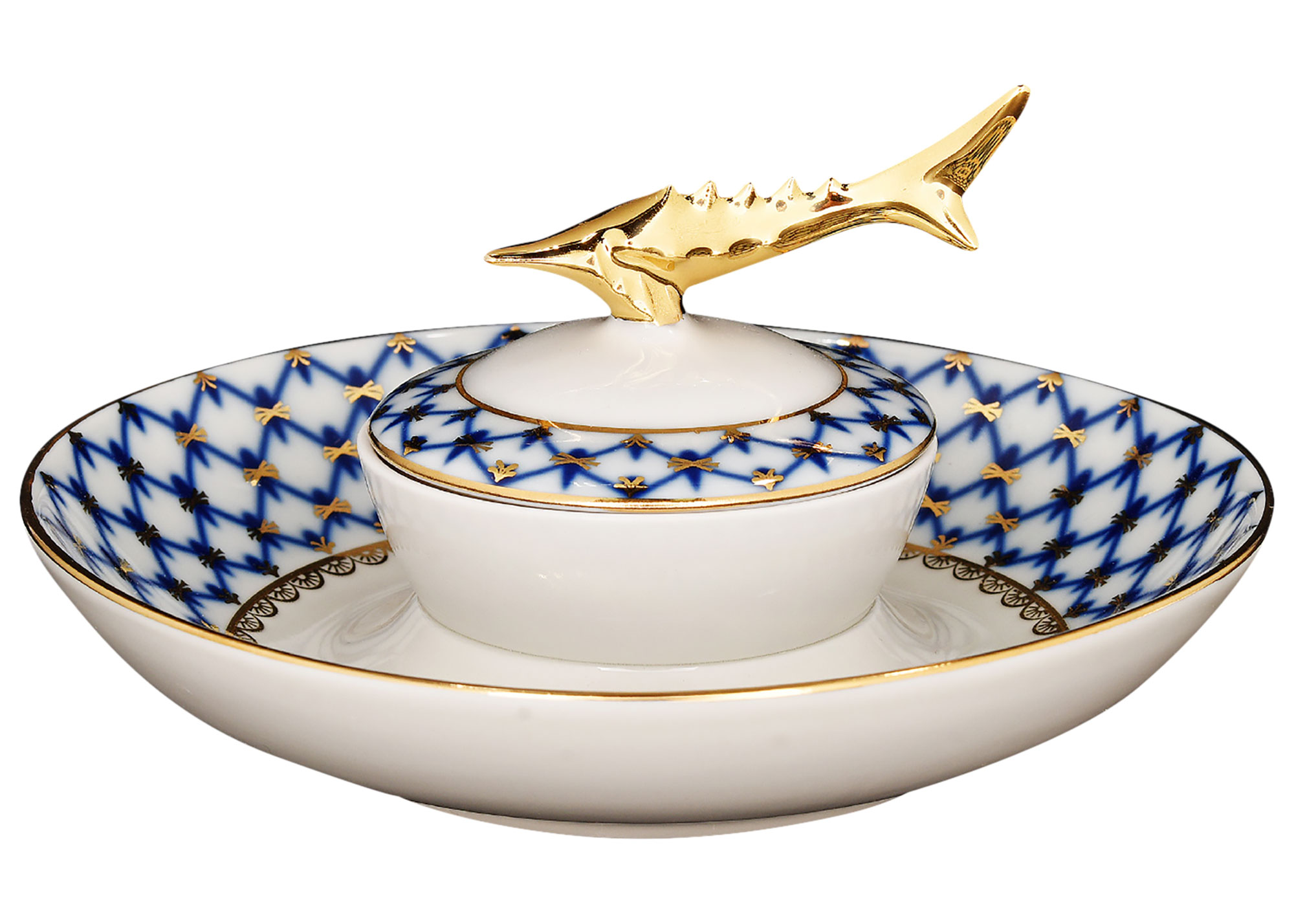 Buy Cobalt Net Caspian Caviar Dish at GoldenCockerel.com
