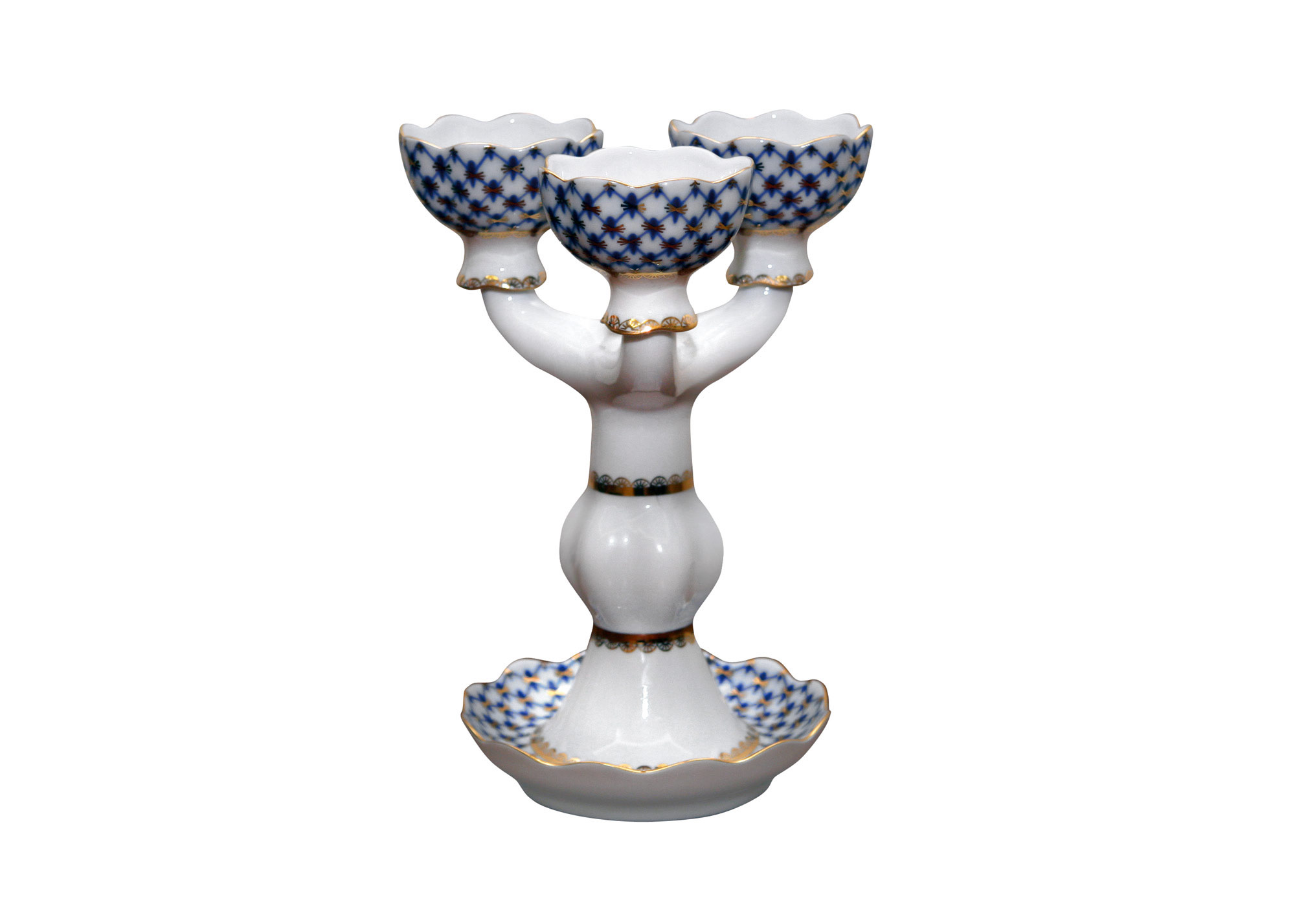 Buy Cobalt Net Three-Candle Holder at GoldenCockerel.com