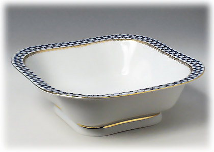 Buy Cobalt Net Square Bowl Large 9" at GoldenCockerel.com