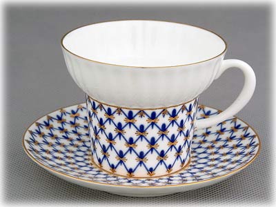 Buy Cobalt Net Bone China C/S Wave-shape at GoldenCockerel.com