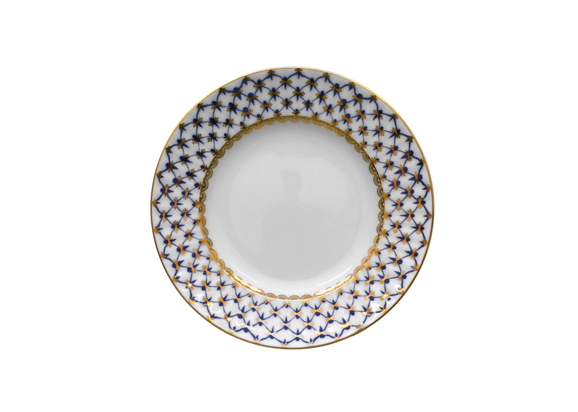 Buy Cobalt Net Bone China Dessert Plate 6" at GoldenCockerel.com