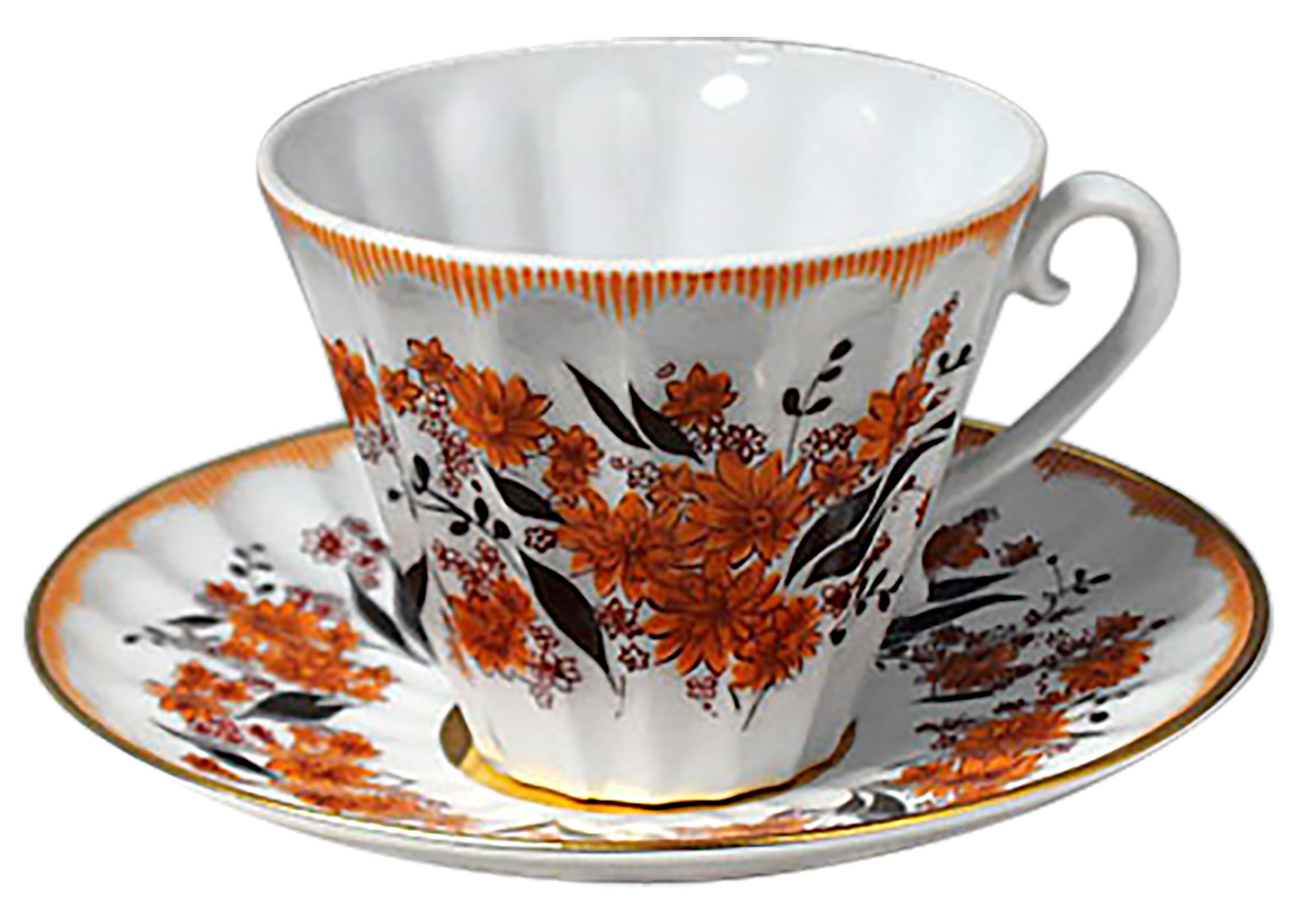 Buy Fall Flowers Cup and saucer at GoldenCockerel.com