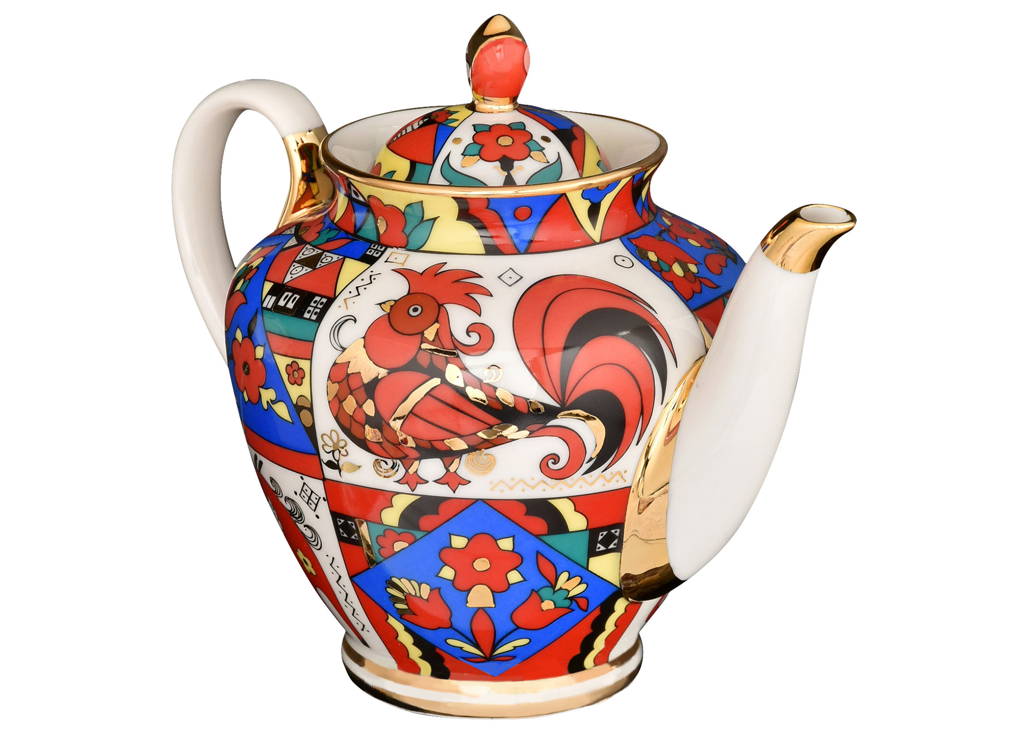 Buy Folk Motifs 20pc. Tea Set for 6 at GoldenCockerel.com