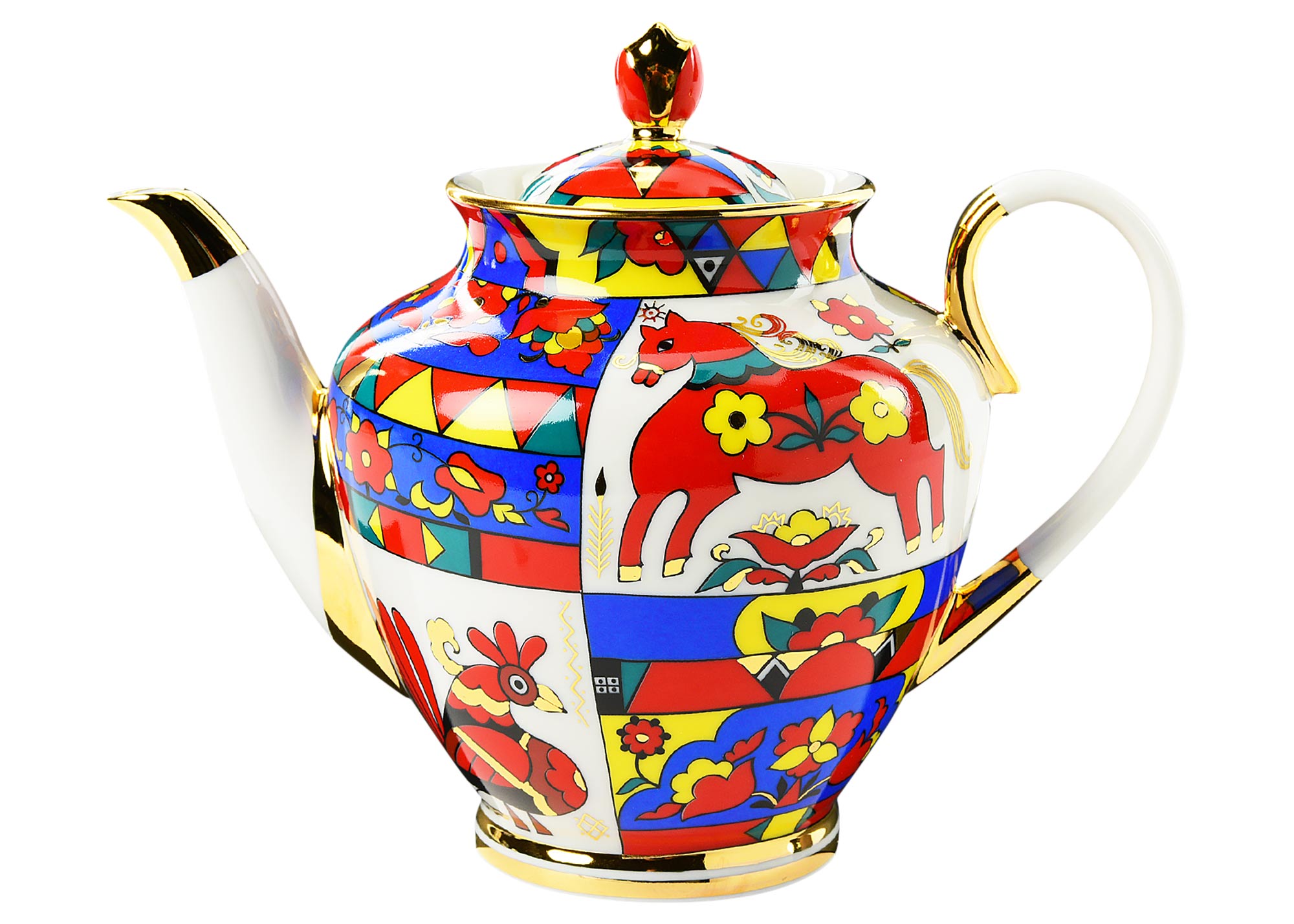 Buy Russian Folk Motifs Teapot medium at GoldenCockerel.com