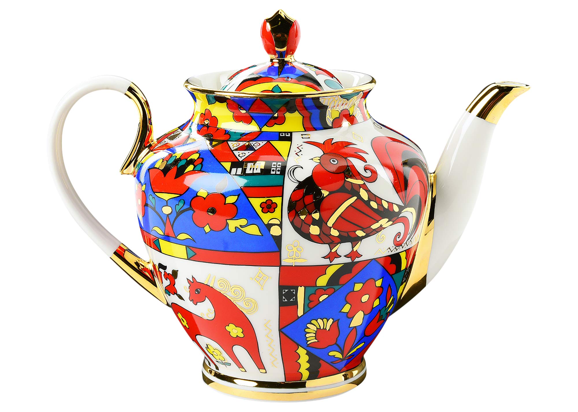 Buy Russian Folk Motifs Teapot medium at GoldenCockerel.com