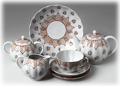 Buy Frieze Tea Set, 21 pcs at GoldenCockerel.com