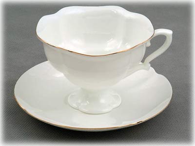 Buy Katarina Cup and Saucer, Bone at GoldenCockerel.com