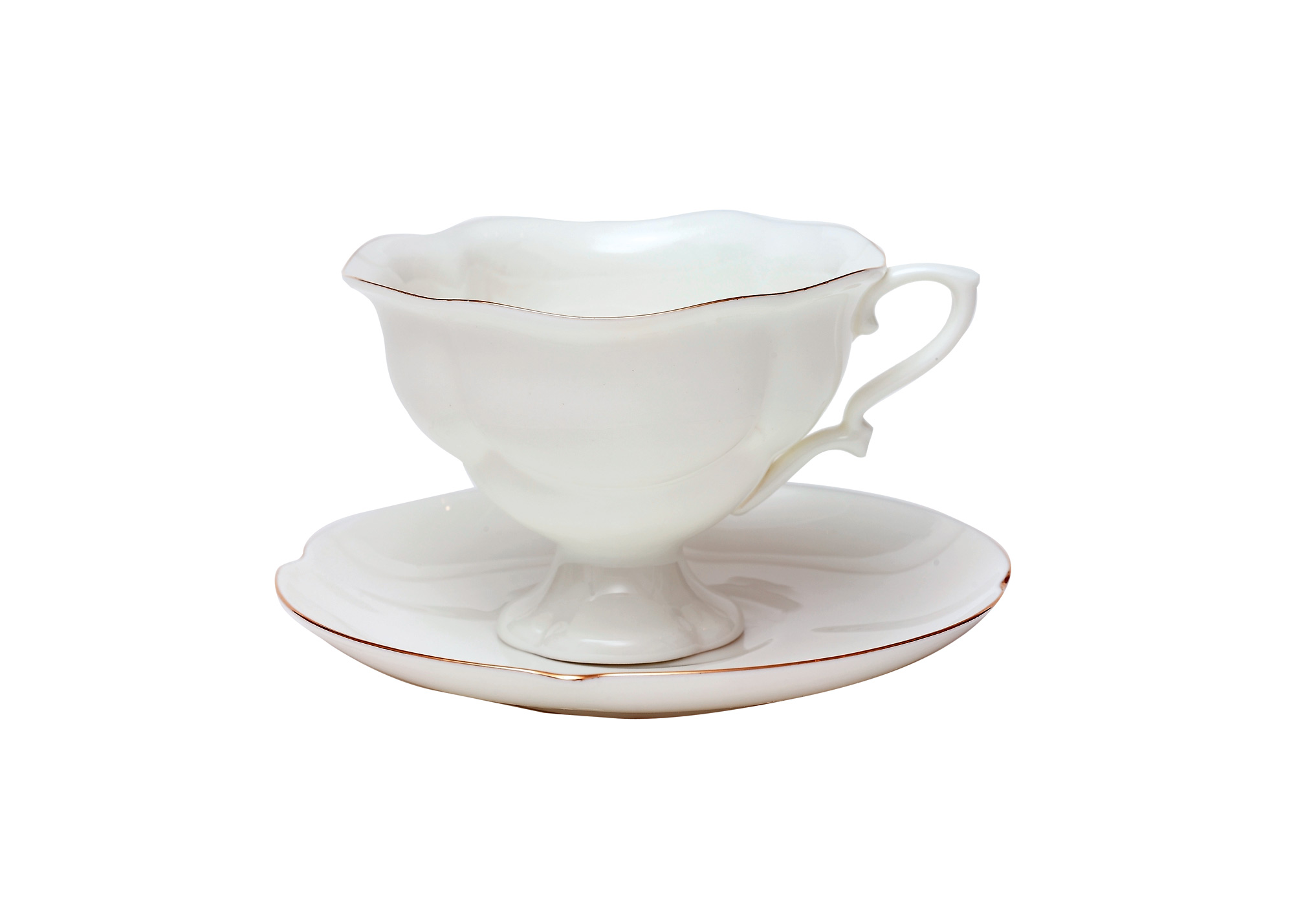 Buy Katarina Cup and Saucer, Bone at GoldenCockerel.com