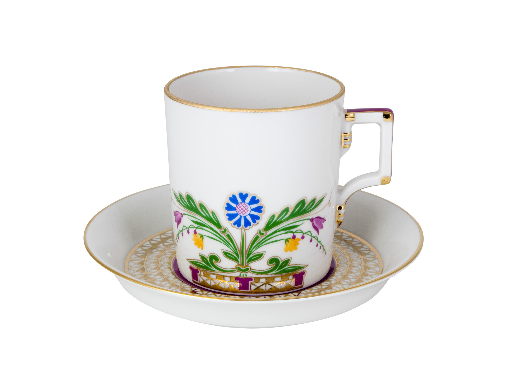 Buy Moscow River Flowers Porcelain Cup & Saucer at GoldenCockerel.com