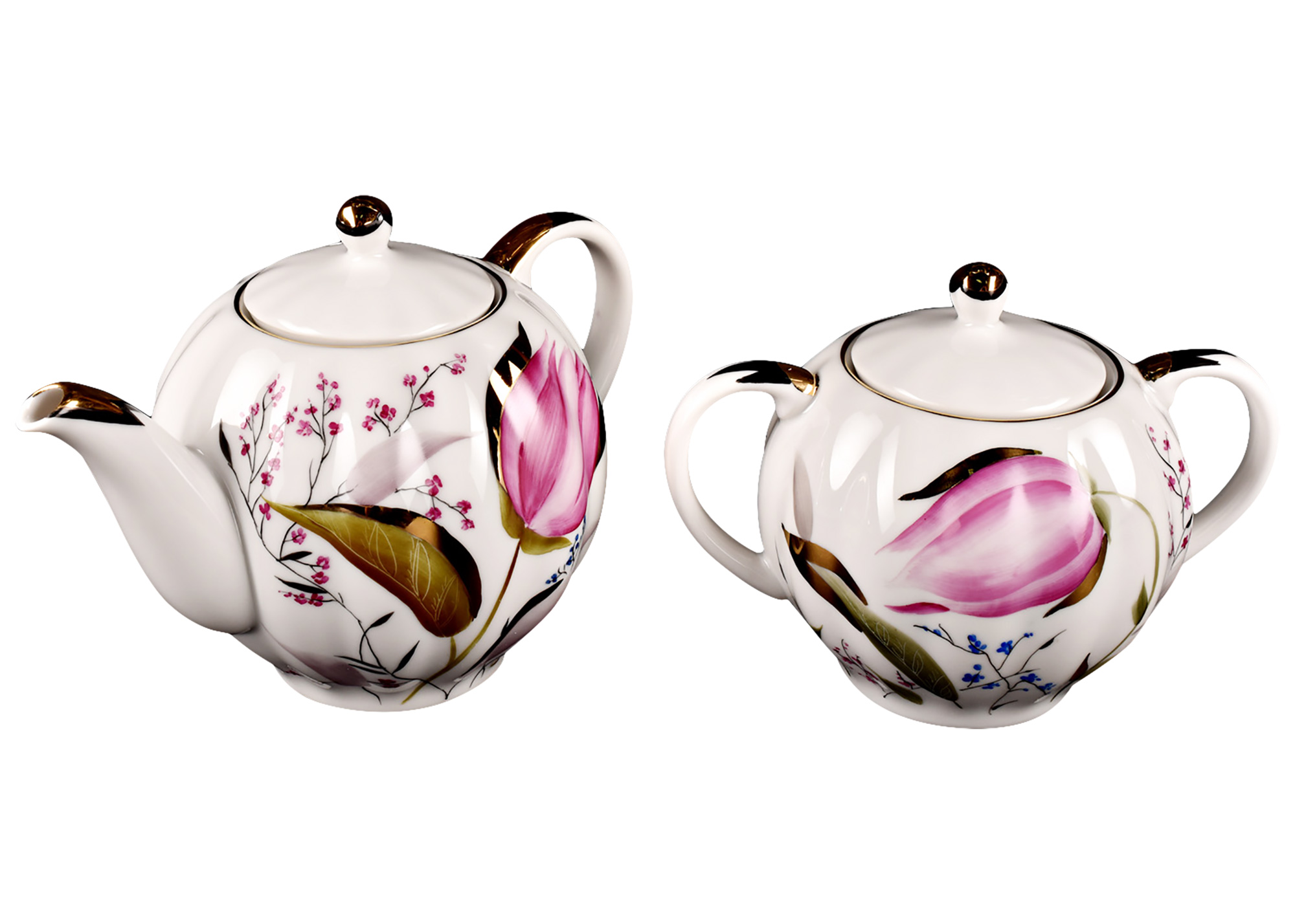 Buy Pink Tulips 20pc. Tea Set for 6 at GoldenCockerel.com