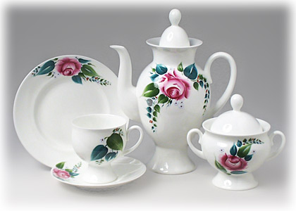 Buy Rose Garden Coffee Set Classic 14pc. at GoldenCockerel.com