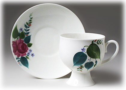 Buy Rose Garden Bone China Cup and Saucer at GoldenCockerel.com