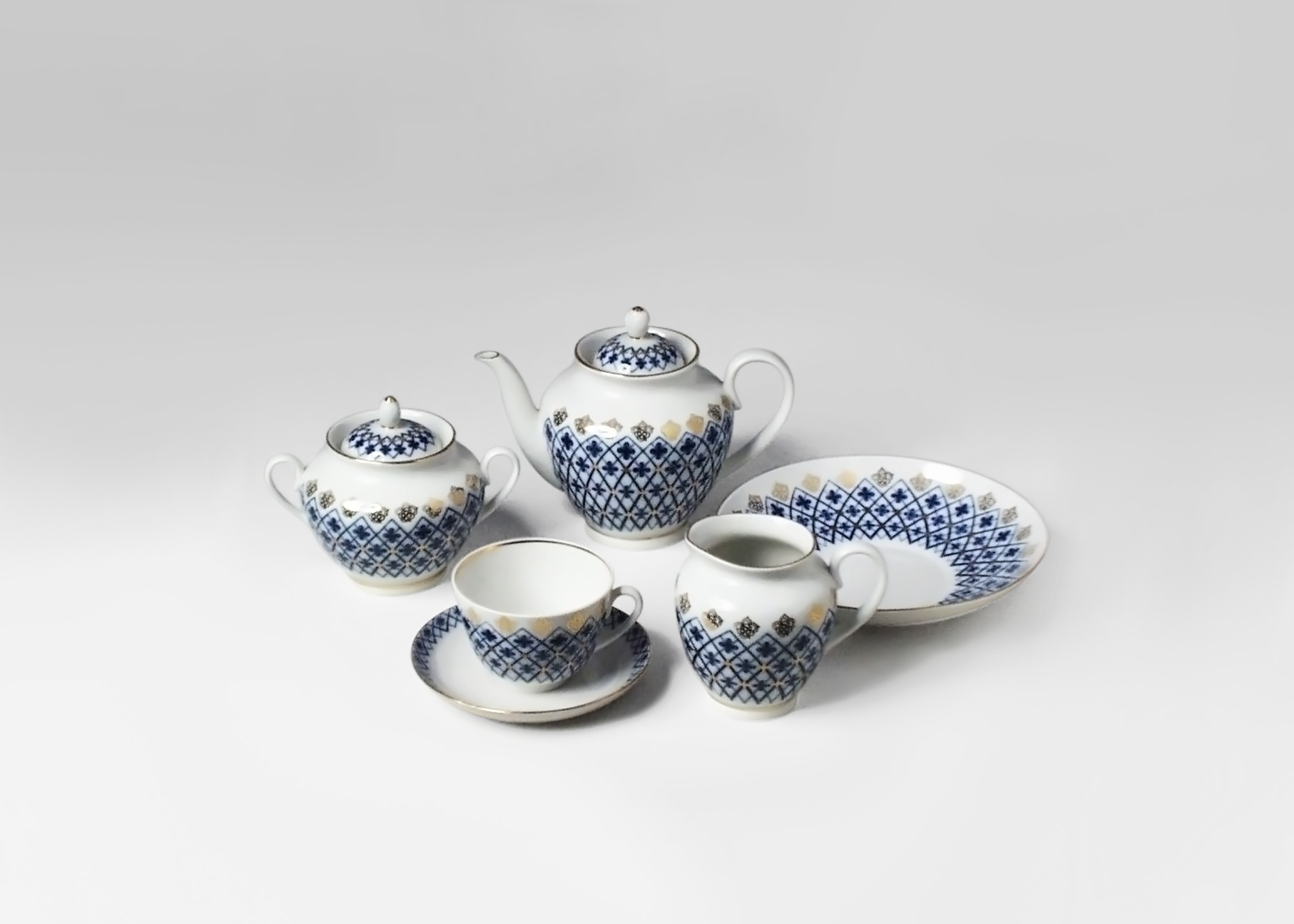 Buy Snowflake Tea Set 22pc. at GoldenCockerel.com