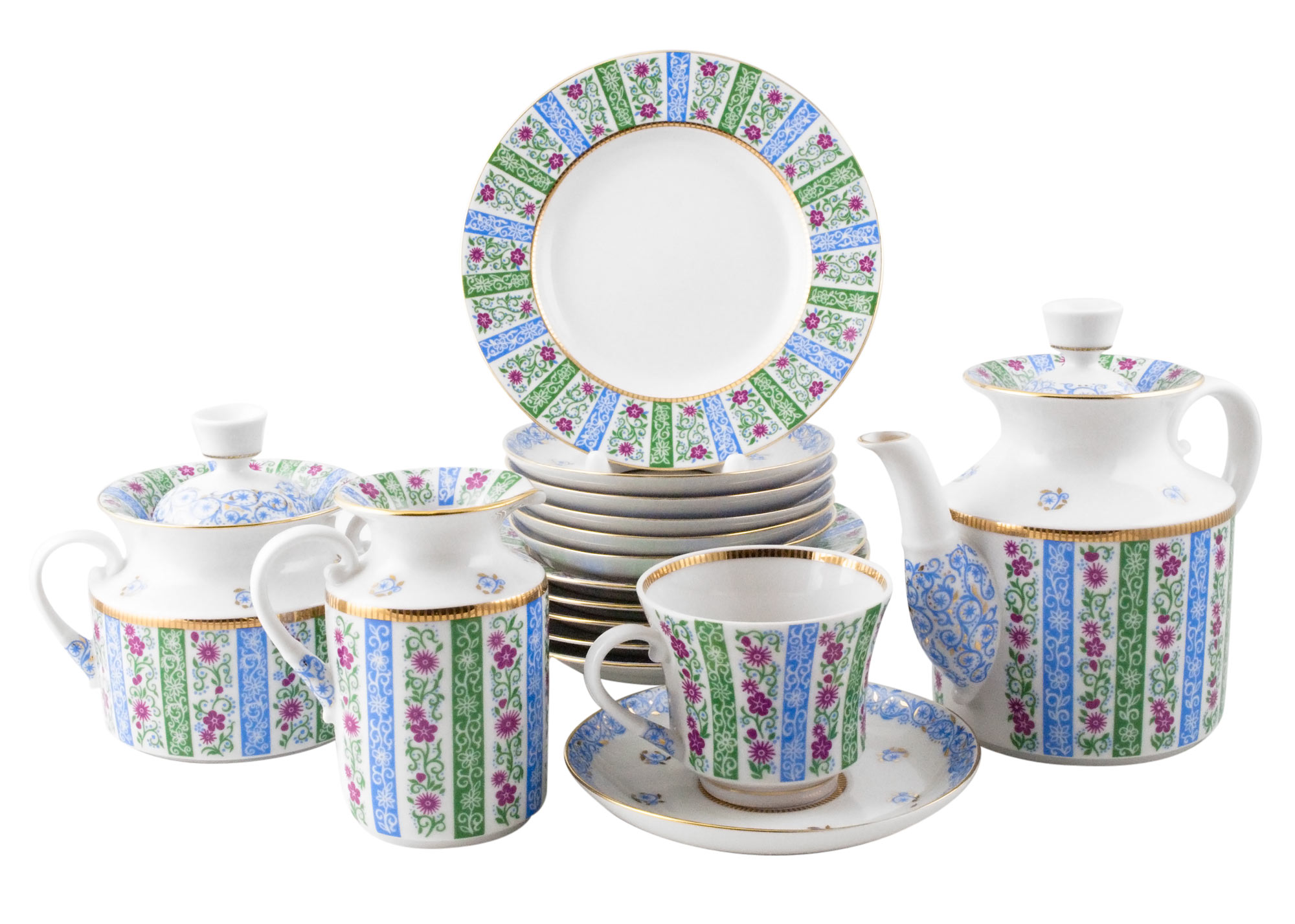 Buy Springtime Tea Set, 21 pieces at GoldenCockerel.com