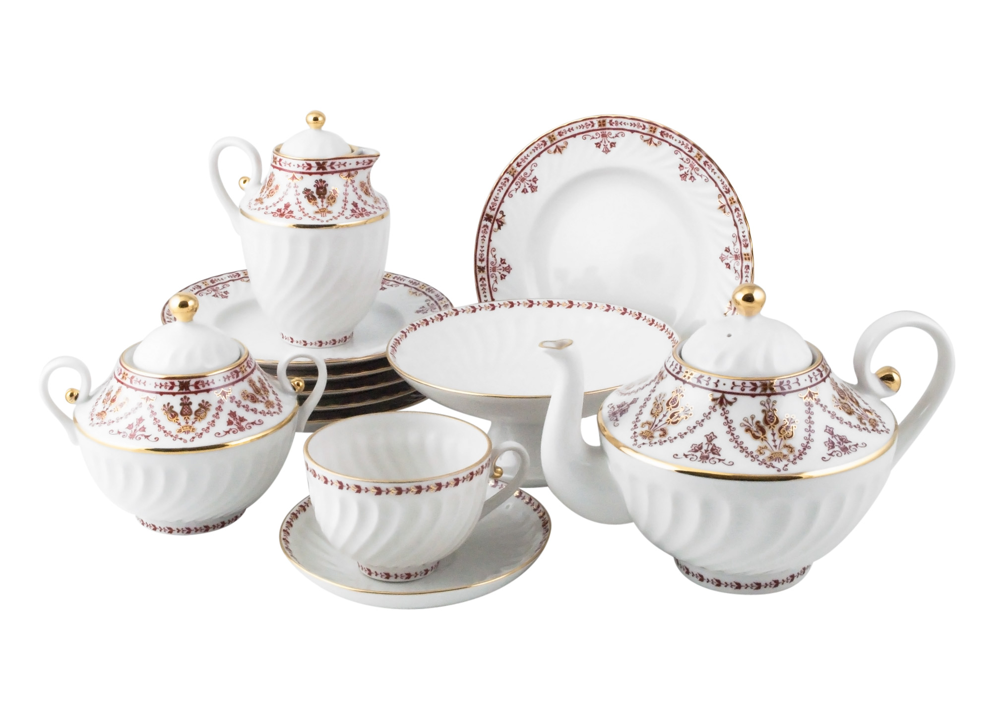Buy Terracotta Frieze Tea Set 22 pc. at GoldenCockerel.com