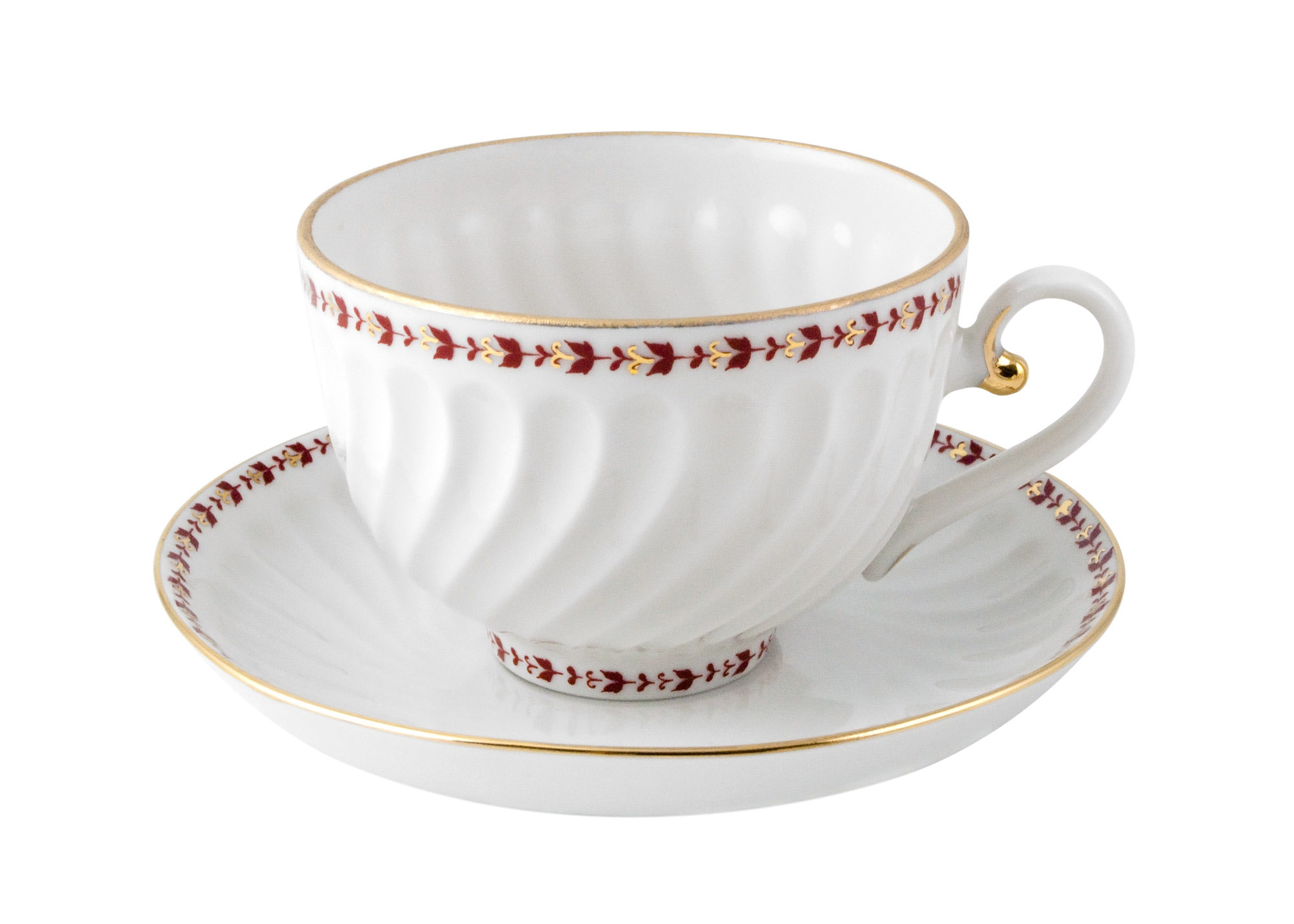 Buy Terracotta Frieze Cup and Saucer at GoldenCockerel.com