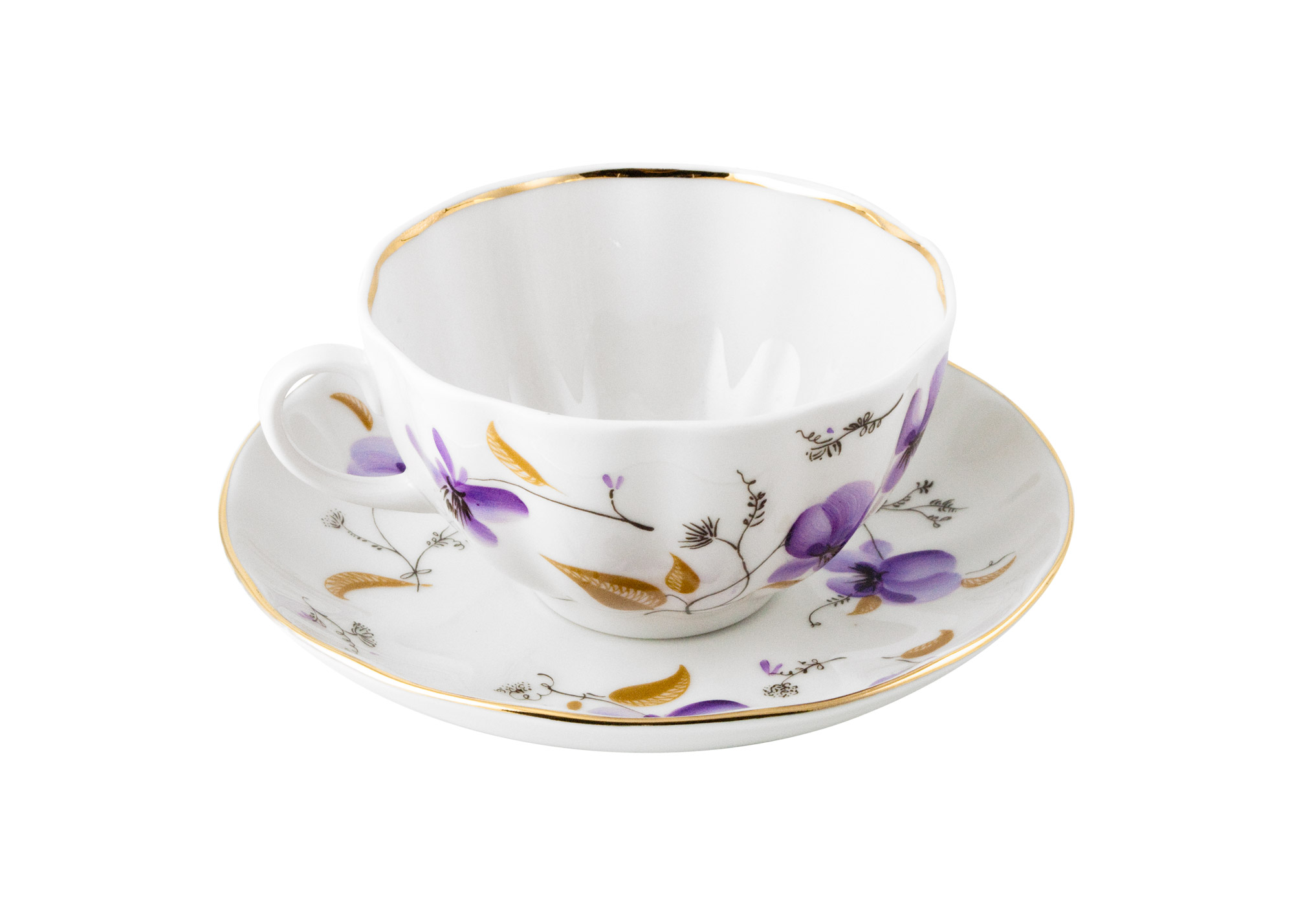 Buy Violets Tea Cup and Saucer at GoldenCockerel.com