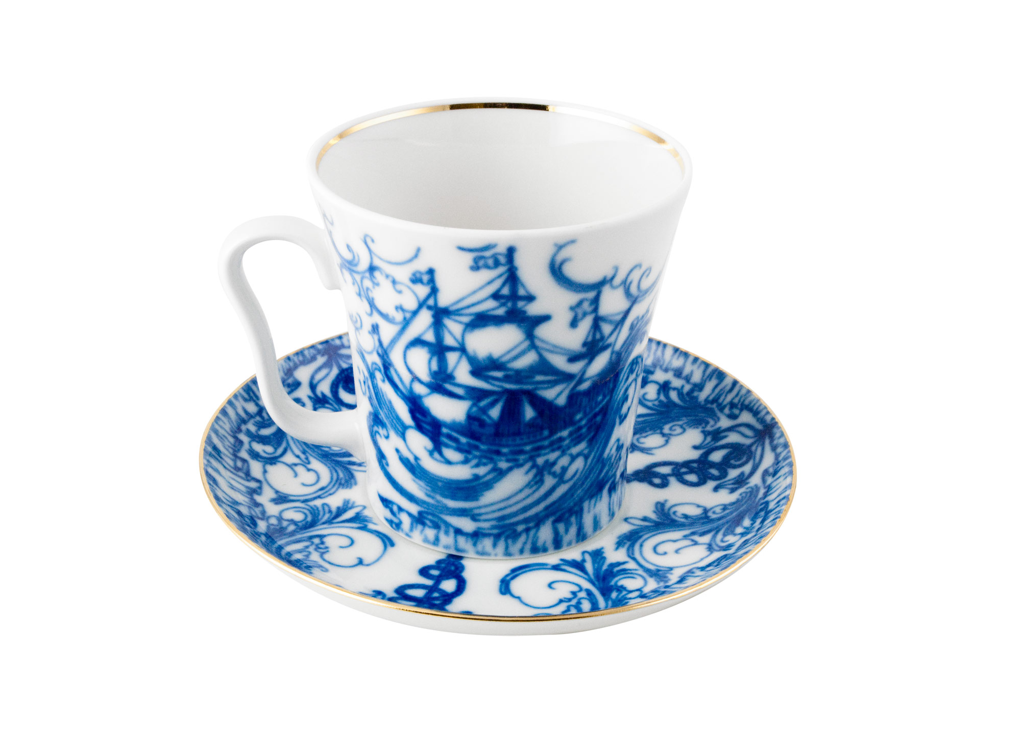 Buy Sea Ships Mug and Saucer at GoldenCockerel.com