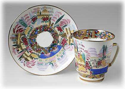 Buy Spring Cup and Saucer, bone, May Shape at GoldenCockerel.com