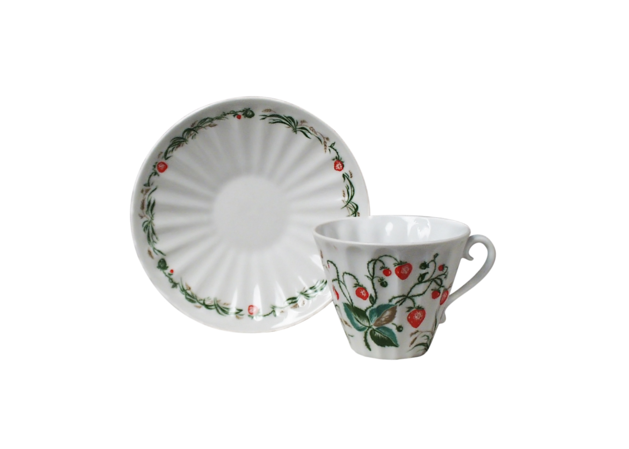 Buy Strawberry Cup and Saucer at GoldenCockerel.com