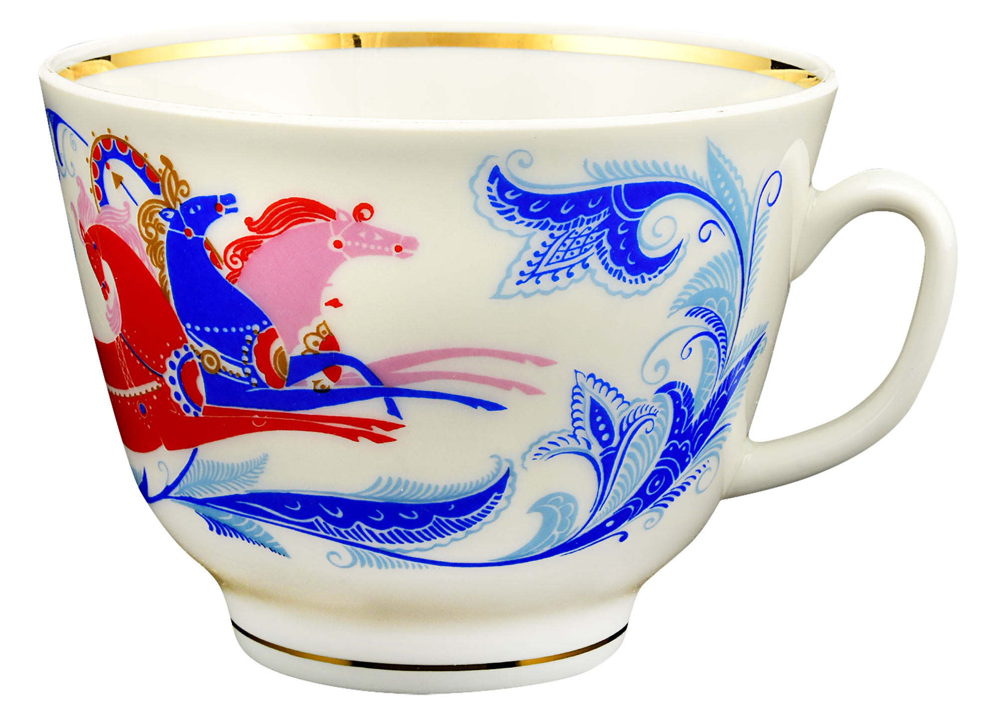 Buy Russian Winter Troika Tea Cup and Saucer at GoldenCockerel.com