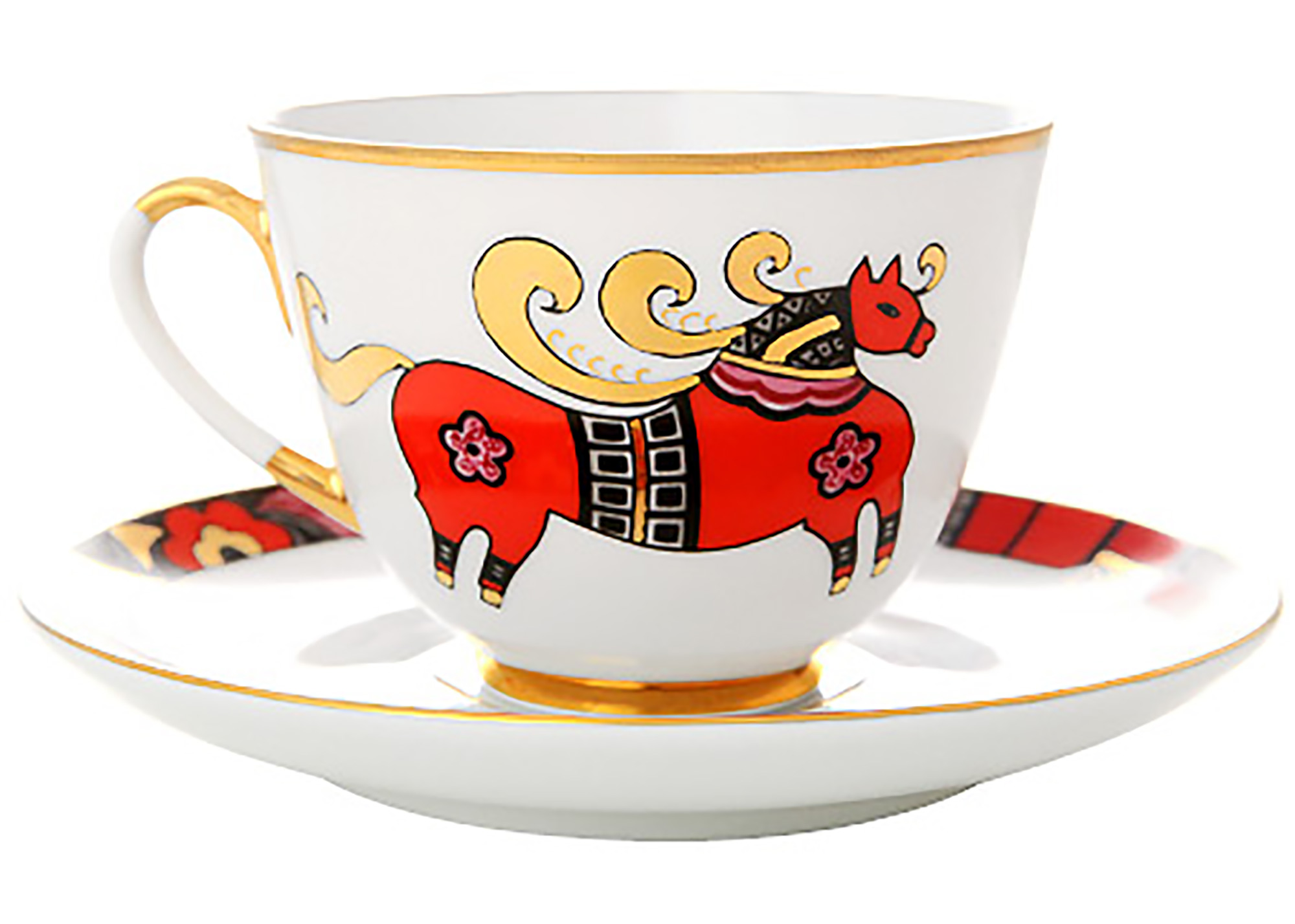 Buy Red Horse Tea Cup and Saucer at GoldenCockerel.com