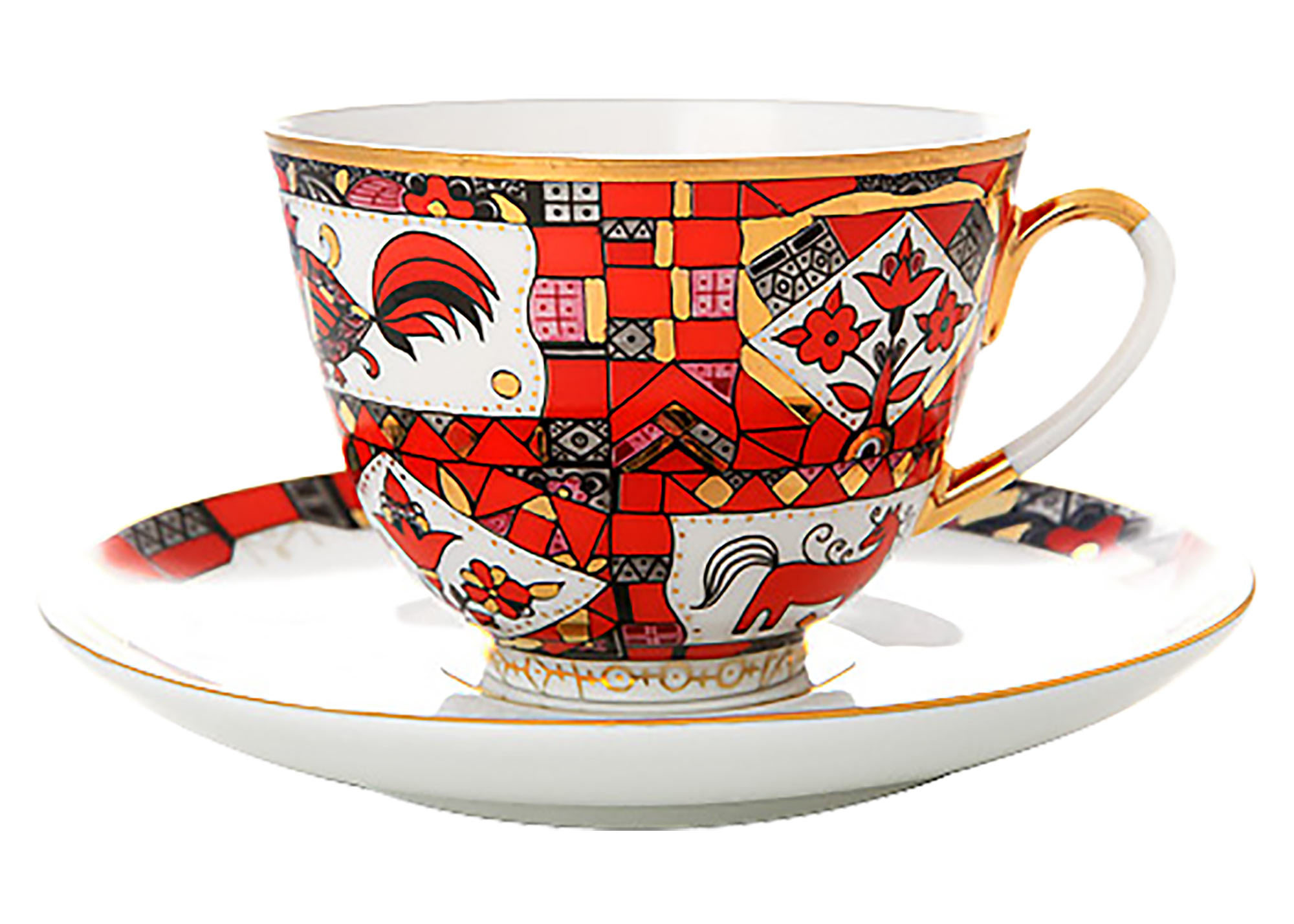 Buy Red Horse Tea Cup and Saucer at GoldenCockerel.com