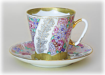 Buy Black Lace Cup and Saucer, Bone, Black Coffee shape at GoldenCockerel.com