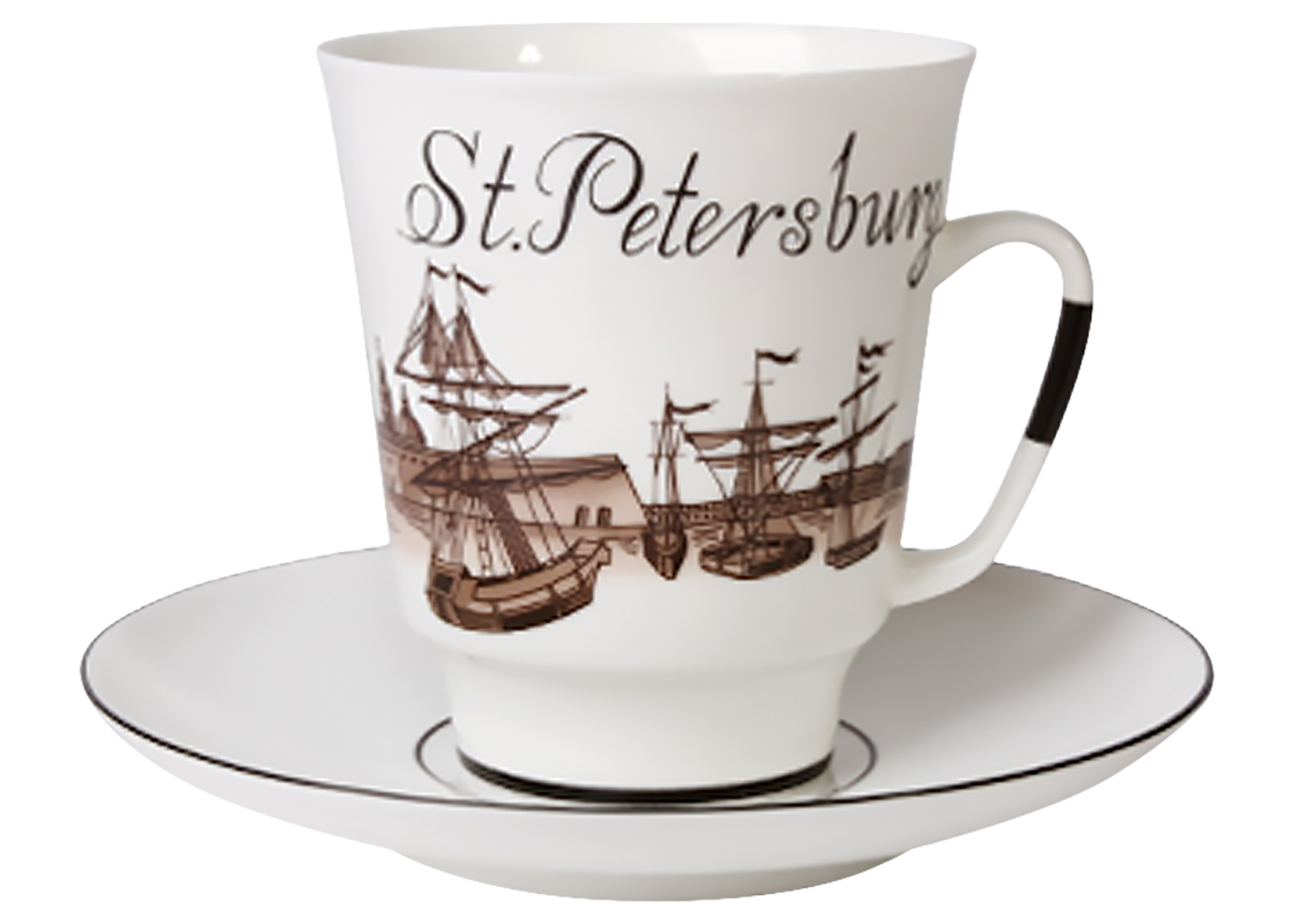Buy Do Svidaniya St. Petersburg! (Harbor) Bone China Cup and Saucer at GoldenCockerel.com