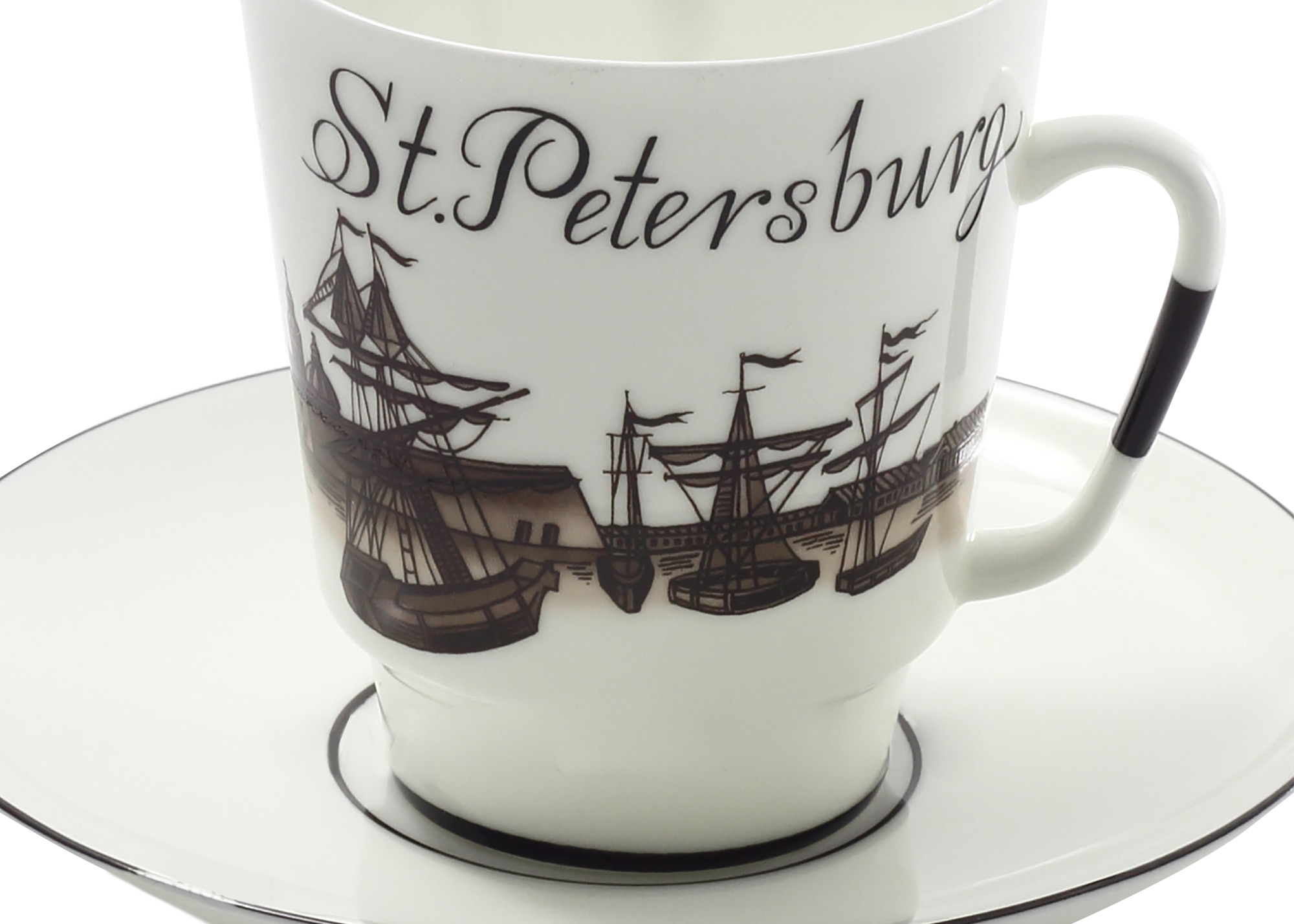 Buy Do Svidaniya St. Petersburg! (Harbor) Bone China Cup and Saucer at GoldenCockerel.com