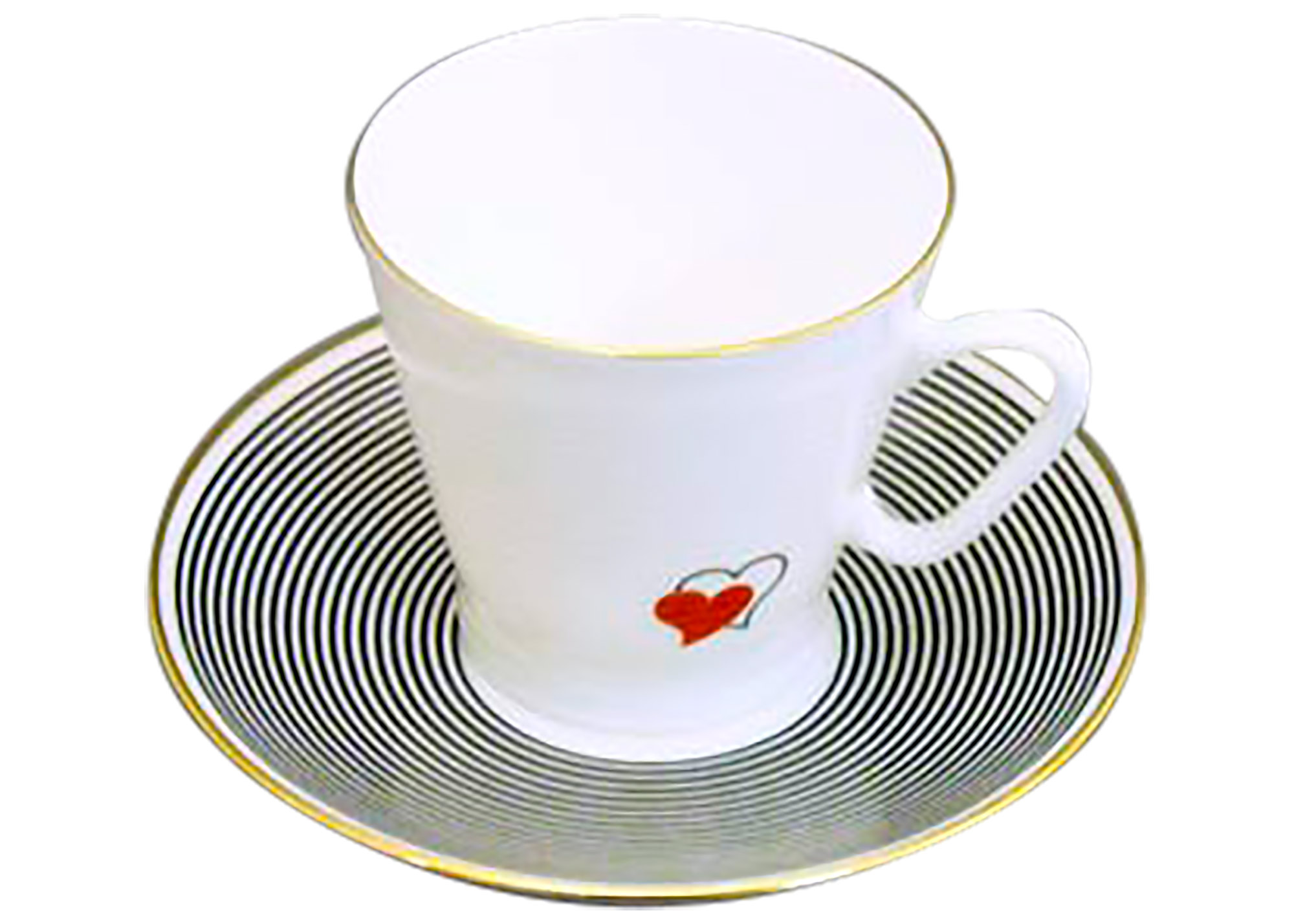 Buy Valentine Hearts Espresso Cup and Saucer at GoldenCockerel.com